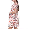 thumbnail image 2 of Naloa Floral butterfly Print Womens Summer A-Line Dress with Pockets,Short Sleeve Dresses,Flowy Beach Swing Dress for Vacation Travel, 2 of 6