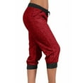 thumbnail image 7 of Eiyaclvo Capris Pants for Women with Pocket Drawstring Mid Waisted Cropped Pants Lounge Lightweight Leggings Comfy Soft Sportswear Fitness, 7 of 7