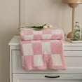 thumbnail image 3 of Throw Blankets Checkerboard Grid Chessboard Gingham Warmer Comfort Reversible Long Shaggy Cozy Decor for Home Bed Couch, 3 of 6