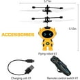 thumbnail image 5 of Flying Ball Toys Infrared Induction Colorful Built-in LED RC Robot Drone Toy Indoor Outdoor Games Toys for Kids Boys Girls 6 7 8 9 10 Year Old Birthday Xmas Gifts (Yellow), 5 of 7