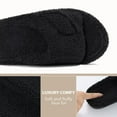 thumbnail image 5 of Litfun Women's Fuzzy Orthopedic Slippers with Arch Support Open Toe House Shoes for Plantar Fasciitis, Black, 5 of 8
