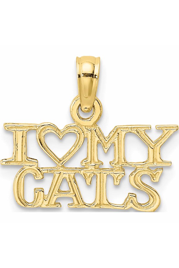 10K Yellow Gold I Heart My Cats Charm (12.1 X 16) Made In United States -Jewelry By Sweet Pea