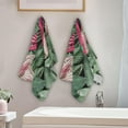 thumbnail image 4 of Dreamtimes Parrot Wallpapaer Mural Wall 3D Hand Towels 2 PCS, Kitchen Towel Ultra Soft and Highly Absorbent,Decorative Fingertip Face Towel for Bathroom Hotel, 28.3"x14.4", 4 of 6