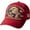 Red, variant on Distressed Denim Patriotic Baseball Cap - Red White & Blue Adjustable Hat for 4th of July & Summer Events