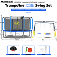 thumbnail image 2 of Mersco 14FT Heavy Duty Trampoline with Enclosure Net & Swing Set Outdoor Big Trampoline for Backyard,Kids Trampoline with Basketball Hoop,Birthday & Holiday Gifts for Kids,Blue, 2 of 13