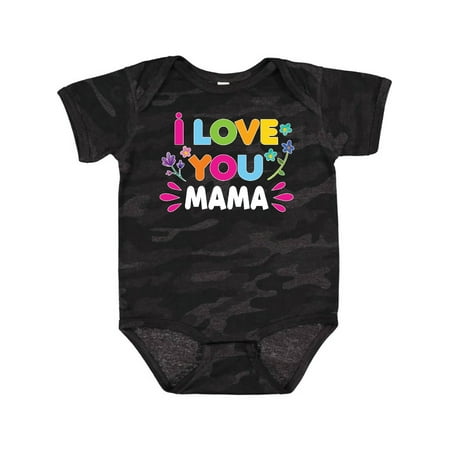 

Inktastic I Love You Mama with Flowers Gift Baby Girl Bodysuit