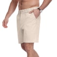 thumbnail image 4 of Iceglad Men’s Casual Shorts Cotton Stretch Elastic Waist Summer Shorts Lightweight Drawstring Comfort Fit Lounge Beach Shorts with Pockets, 4 of 7