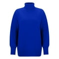 thumbnail image 3 of Pullover Sweaters for Women 2025 Long Sleeve Turtleneck Loose Plain Knitted Sweater Tops Fall Winter Outfits, 3 of 6