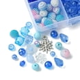 thumbnail image 3 of Mixed Styles Transparent Acrylic Beads Mixed Shapes Deep Sky Blue 5~20x6~12.5x1.5~10mm Hole: 1~2.5mm 539pcs/box, 3 of 6