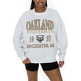 thumbnail image 3 of Women's Gameday Couture Ash Oakland Golden Grizzlies Premium Fleece Pullover Sweatshirt, 3 of 5