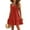 Red-A2, variant on Women's Plus Size Ruffle Hem Cami Mini Dress Spaghetti Strap Swig Flowy Summer Loose Short Dresses Navy L