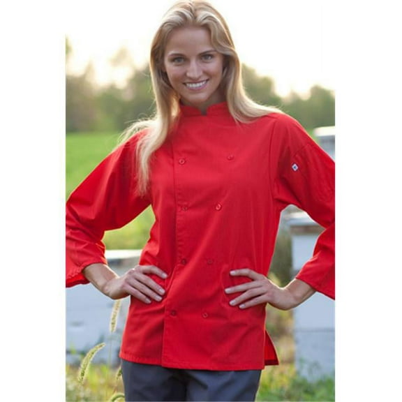 Vtex 0975-0101 Epic 3 By 4 Sleeve Chef Shirt, Black, Extra Small