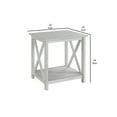 thumbnail image 3 of Benjara 1 Open Shelf Wooden End Table with X Shaped Accents- White, 3 of 8
