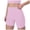 Pink, variant on felwors Women 6" No Front Seam High Waist Biker Shorts Buttery Soft Booty Flattering Yoga Workout Shorts Pink for Size L