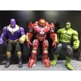 thumbnail image 2 of Figuras de acción de superhéroes de Marvel para niños, juguetes de PVC de Disney, vengadores, Iron Man, Hulk, Thanos, luz intermitente en el pecho, 17cm Gong Bohan LED, 2 of 2