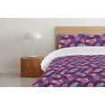 thumbnail image 4 of Ambesonne Tropical Down Alternative Quilt Comforter, Watercolor Pineapples Plot, Twin, Dark Magenta Pale Green, 4 of 5