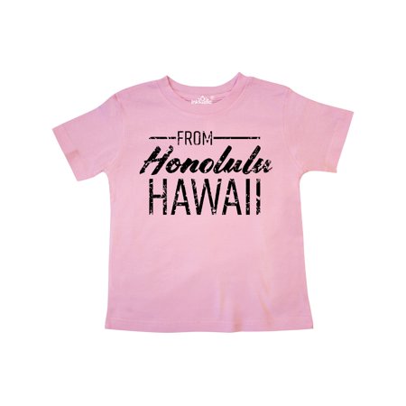 

Inktastic From Honolulu Hawaii in Black Distressed Text Gift Toddler Boy or Toddler Girl T-Shirt