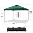 thumbnail image 2 of Ainfox 10 x 10 ft Pop up Canopy Tent,Instant Outdoor Canopies,Shade Tents with Carrying Bag,Green, 2 of 12