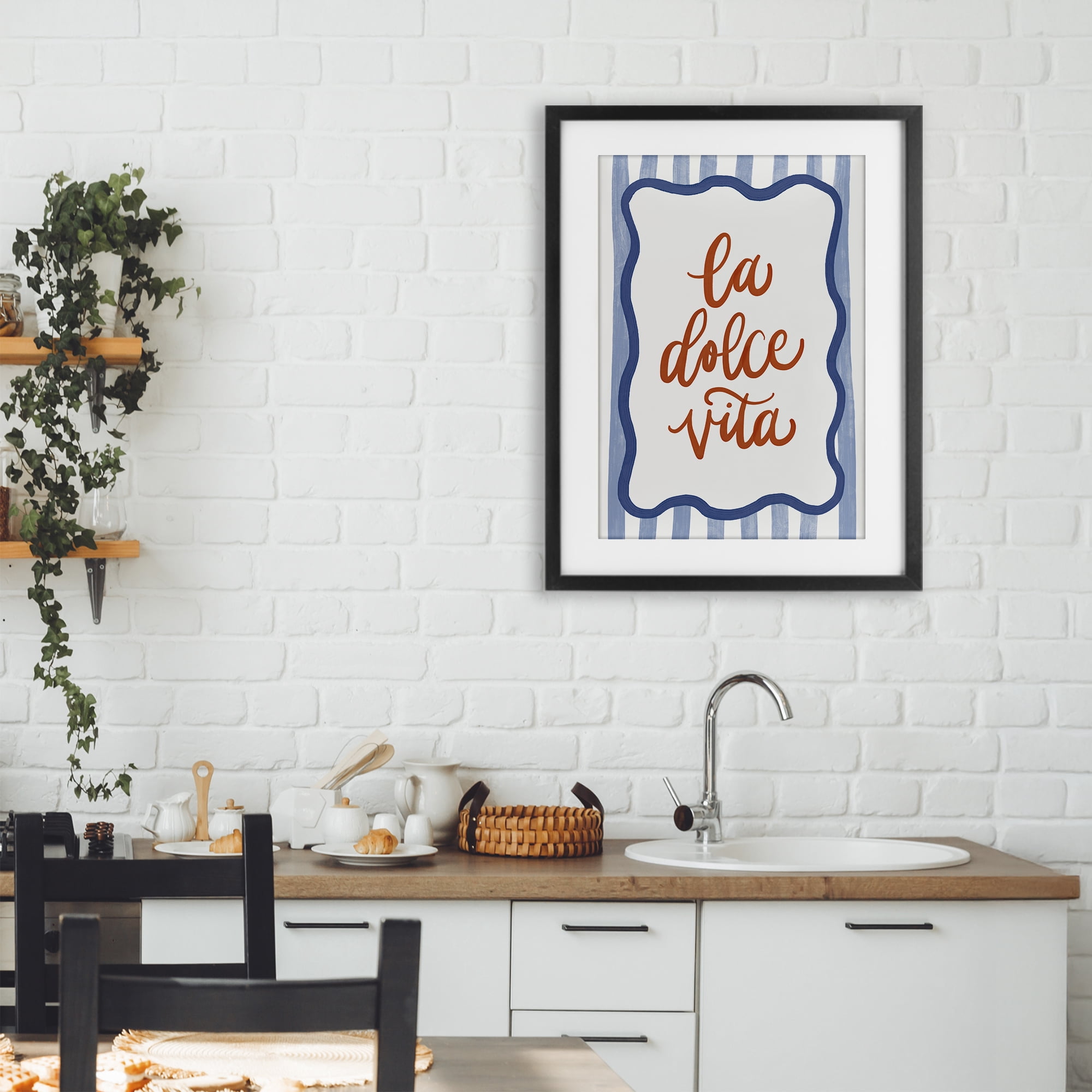 Stupell Industries Italian Kitchen Typography Black Framed Print Under Glass, design by Amanda Houston