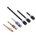 thumbnail image 1 of Socket Adapter Kit, Standard Size  Vanadium Steel 1/4in Hex Shank Extension Chuck Adapters  Lightweight Easy Installation  For Pneumatic Drill, 1 of 8