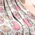 thumbnail image 3 of Pink Football Blanket,Comfortable Soft Lamb Wool Throw Blanket,All Season,Warm Lightweight Blankets for Sofa Bed Couch Living Room Chair,30"x40", 3 of 4