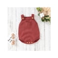 thumbnail image 2 of Franhais Baby Girls Knit Romper, Sleeveless Solid Fall Romper with Pocket for Casual Daily, 2 of 9