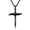 Black, variant on Mens Christ Jesus Nail Rope Cross Pendant Necklace Stainless Steel Box Chain 24"-Gold