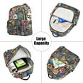 thumbnail image 5 of FORMRS Mini Backpack Purse for Women Travel Daypack Casual Shoulder Bag, Blue Colorful Flowers, 5 of 7