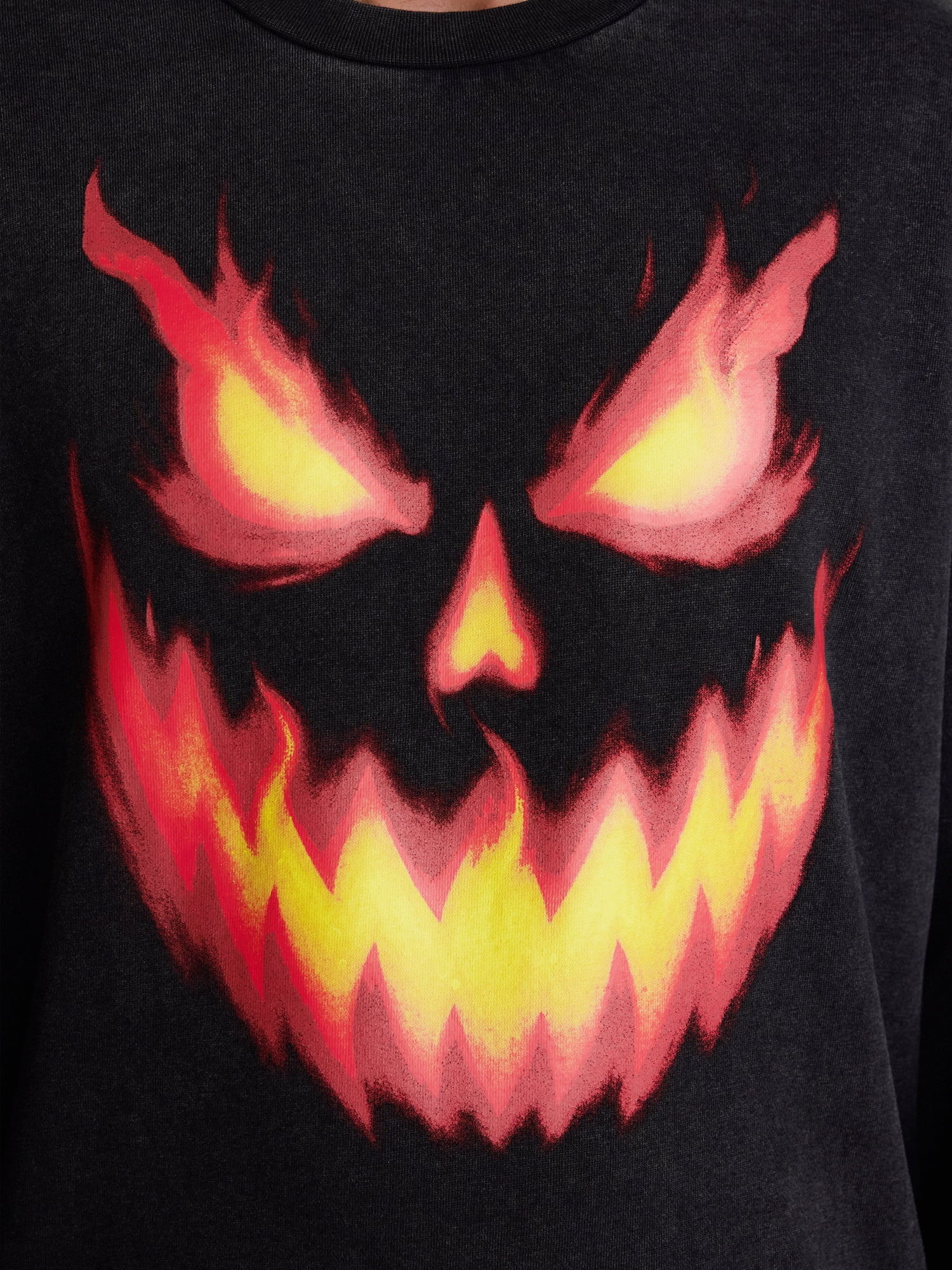 Men's Halloween Evil Jack Graphic Long Sleeve Sweatshirt from Way to Celebrate, Sizes XS-5XB