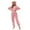 Pink, variant on Women's One Piece Sherpa Onesie Pajamas Cute Heart Hoodie Jumpsuits Fuzzy Fleece Rompers Pjs Zipper Lounge Sleepwear with Ear