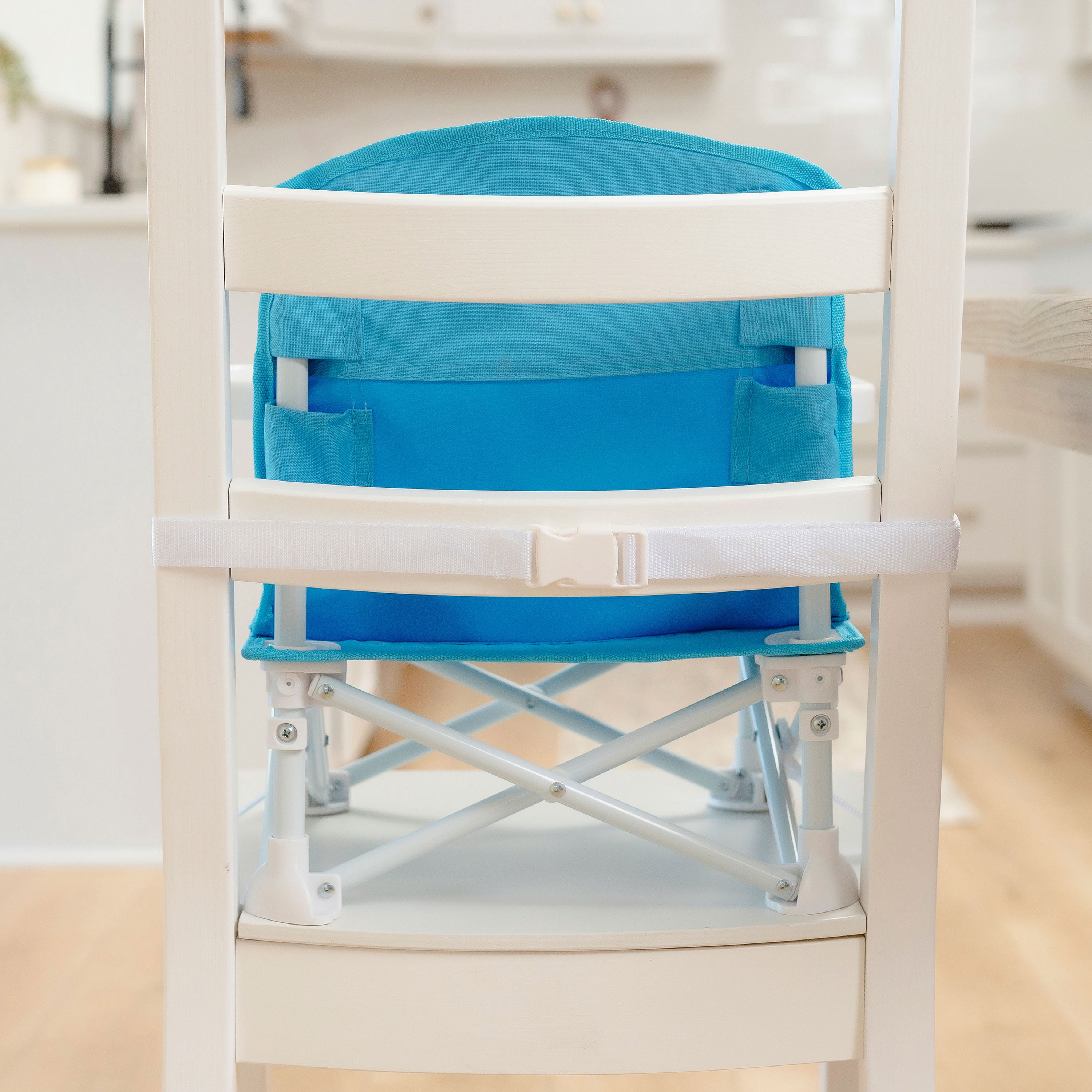 Regalo My Chair Portable Booster Seat with Tray, Aqua Blue, For Ages 9 to 36 Months