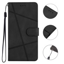 for Samsung Galaxy A14 5G Wallet Case, Pattern Premium PU Leather Wallet Flip Protective Phone Case Cover with Card Slots and Stand with Wrist Strap for Samsung Galaxy A14 5G, Black
