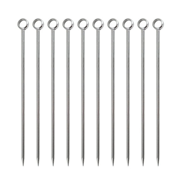 lixuesong 10 Pieces Stainless Steel Cocktail Picks Fruits Toothpicks Appetizers Toothpicks for Sandwiches Barbeque Snacks Cocktail