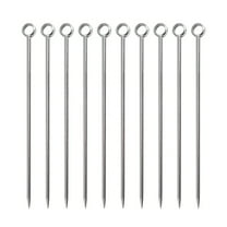 lixuesong 10 Pieces Stainless Steel Cocktail Picks Fruits Toothpicks Appetizers Toothpicks for Sandwiches Barbeque Snacks Cocktail