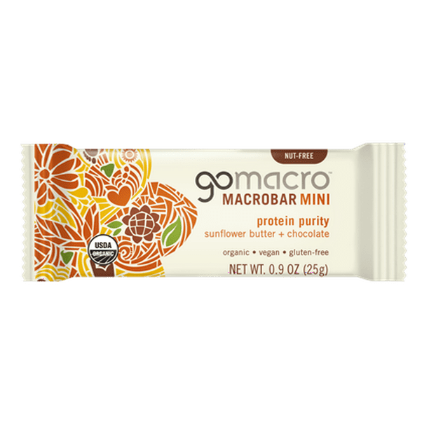 GoMacro MacroBar Mini Sunflower Butter + Chocolate Organic Vegan