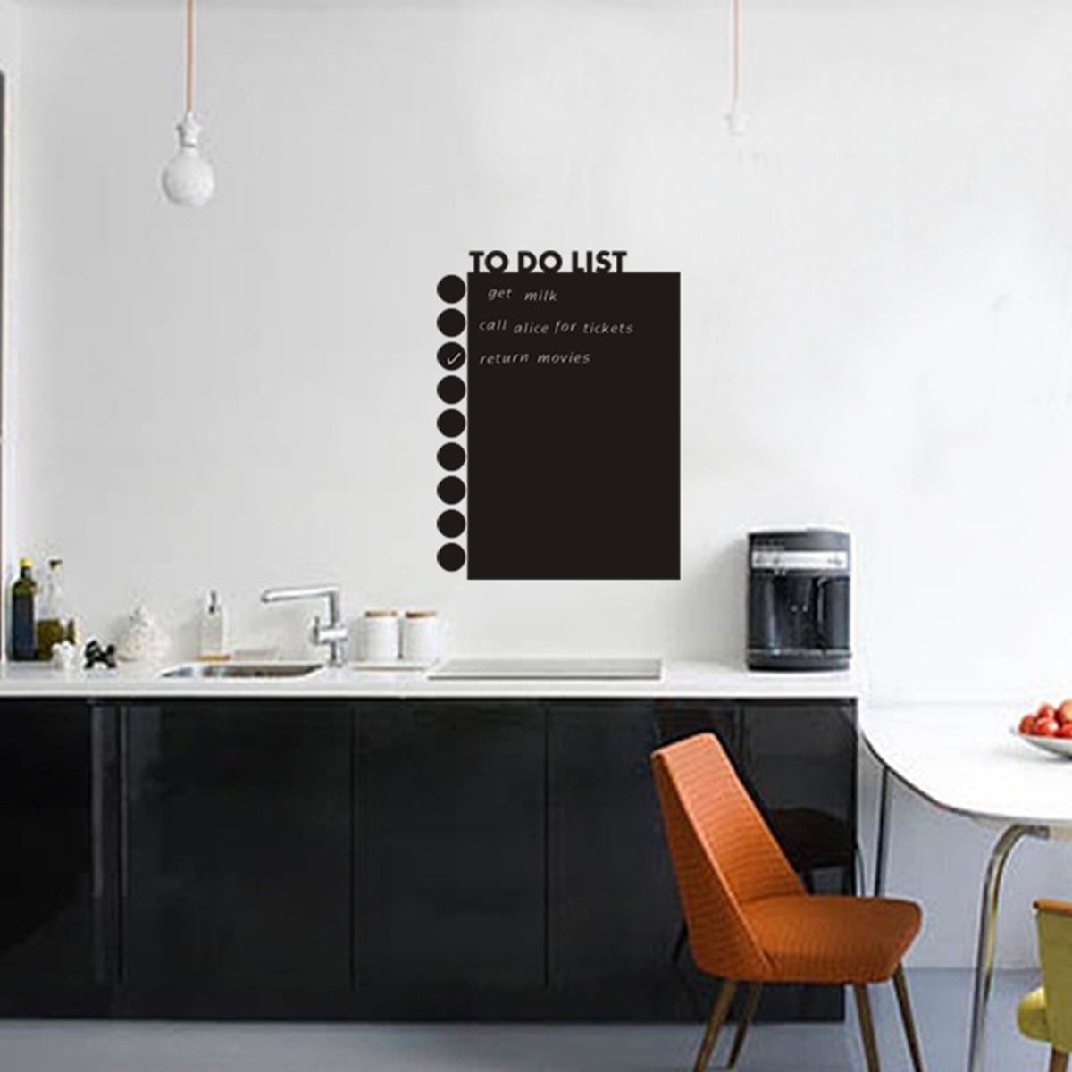 2 Pcs Vinyl Chalkboard Wall Stickers Removable Blackboard Daily Plan Decals Contact Paper Self Adhesive Office Classroom Home Decor