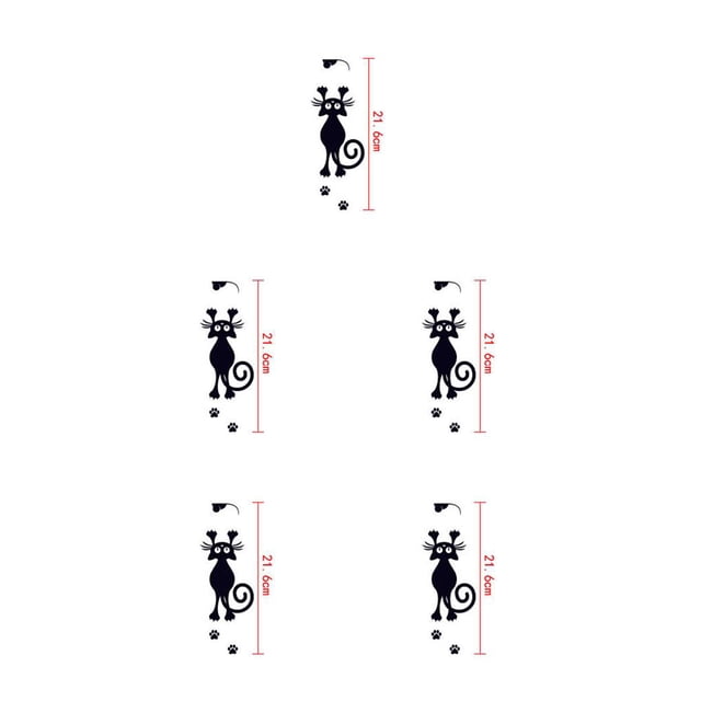 jesticaly Cat Light Switch Sticker Decal Vinyl Art Wall Sticker Lightswitch Black Kitten 1pcs #5 5Set