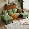 thumbnail image 2 of Soscana 105" Sectional Sofa U Shaped Couch with Double Chaise, Modern Chenille Sofa Oversized 4 Seater Couch for Living Room, Apartment, Office, Studio, 2 of 10