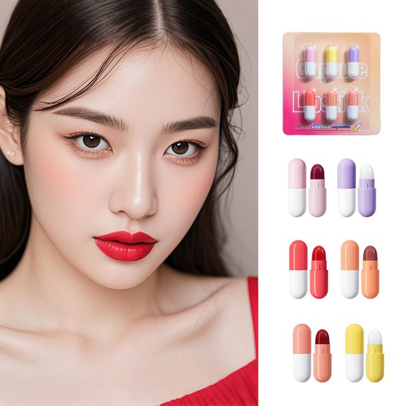 QunYou Lip Makeup Mini Lipstick Set 6ml 6-pack Moisturizing Lipstick Lip Gloss Set