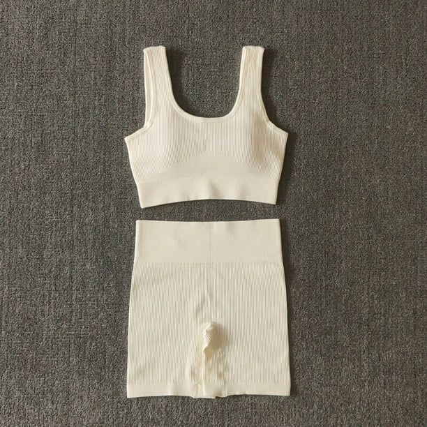 WARBALL 2 uds conjunto de Yoga para mujer, conjunto de gimnasio, sujetador Sexy, pantalones cortos deportivos sin costuras, ropa de entrenamiento para correr, ropa de gimnasio, traje deportivo atlético Deng Xun unisex