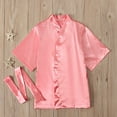thumbnail image 4 of Quealent Pajamas for Girls Little Boys Girls Nightgowns Short Sleeves Nightdress Sleepwear Pajamas for Little Girls Pink,5 Years, 4 of 5