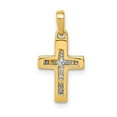 thumbnail image 3 of 14k Yellow Gold 1/6 CT Diamond Latin Cross Design Pendant, 3 of 4