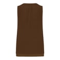 thumbnail image 4 of Chbgutlmr Tank Tops for Women Casual Crewneck Sleeveless Solid Color Fitting Ruched Comfy Summer Tops, 4 of 7