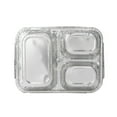 thumbnail image 5 of Foil Lux 23 oz Rectangle Silver Aluminum Take Out Tray - 3-Compartment - 8 1/2" x 6 1/2" x 1 3/4" - 100 count box, 5 of 10