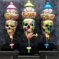 thumbnail image 3 of Skull Bubble Gum Machine Colorful Skull Candy Dispenser Halloween household Ornament, 3 of 4