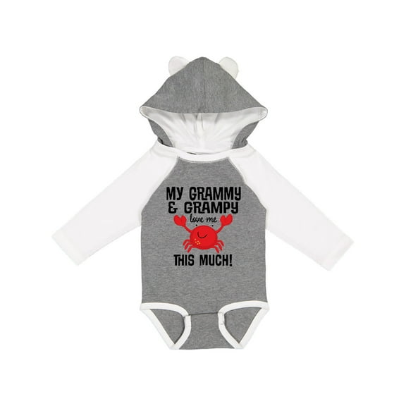 Inktastic My Grammy and Grampy Love Me Boys or Girls Long Sleeve Baby Bodysuit