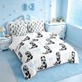 thumbnail image 2 of meiyoeat blue Ribbon Bow 7 Pieces Full Size Bedding Sets,Western Cowgirl Boots Print Full Size Bed in a Bag,Reversible, 2 of 7