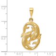 thumbnail image 3 of 14K Yellow Gold Charm Pendant Themed 35 mm 20 Pisces Zodiac, 3 of 4