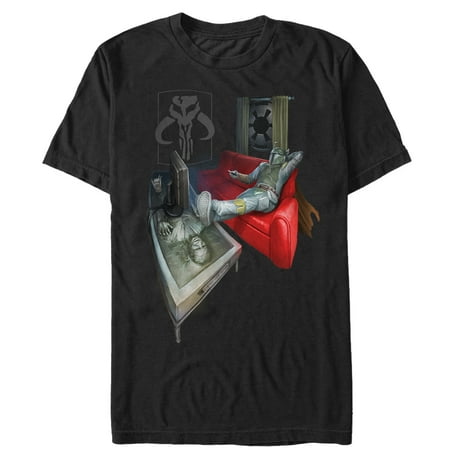 Men's Star Wars Boba Fett Lounging Graphic Tee Black 2X Large