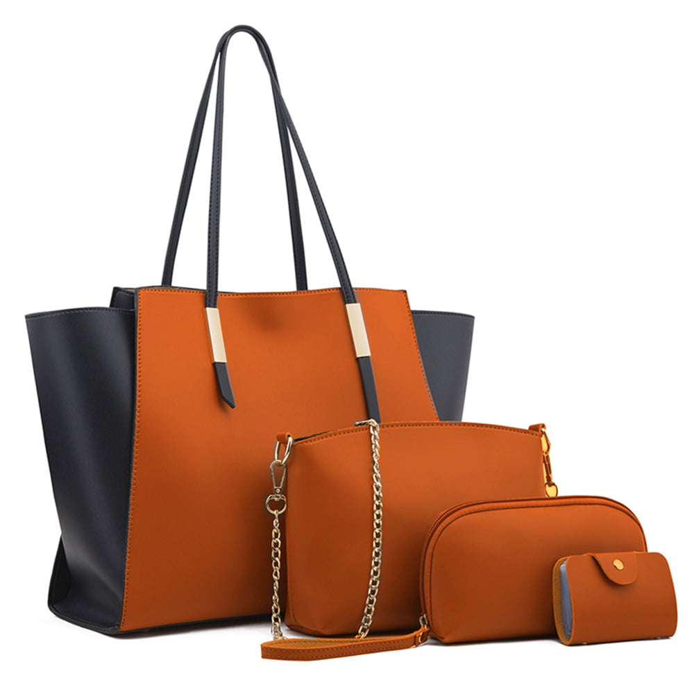 4Pcs/set Women Large Capacity Purse Handbag Wallets Card Shoulder Bag Gifts 